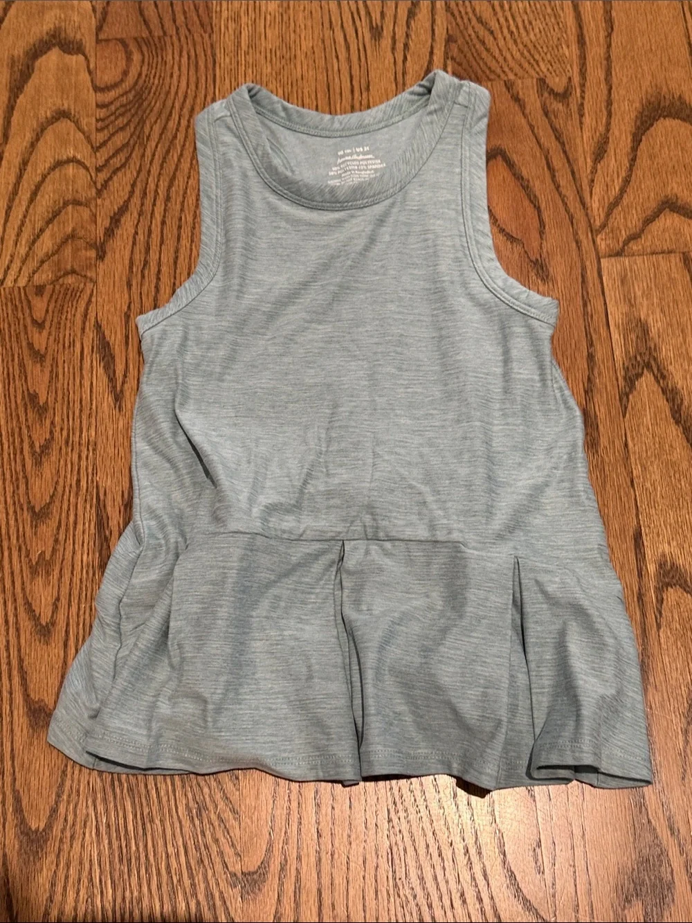 Hanna Andersson Light Green Sleeveless Peplum Tank Dress